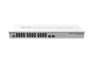 CRS328-24P-4S-+RM Router/Switch 24 puertos Gigabit Ethernet con 4 puertos SFP+ 10Gbps  PoE output, 500W. Rackeable